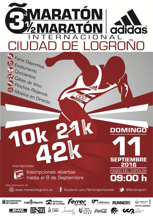 Depresión tabaco formar III Maratón-Medio Maratón Internacional Adidas Ciudad de Logroño - Correr  en La Rioja