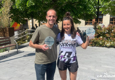 Carlos Sancho y Uxue Fernández-Andes, vencedores del 10K de la carrera solidaria de Oyón