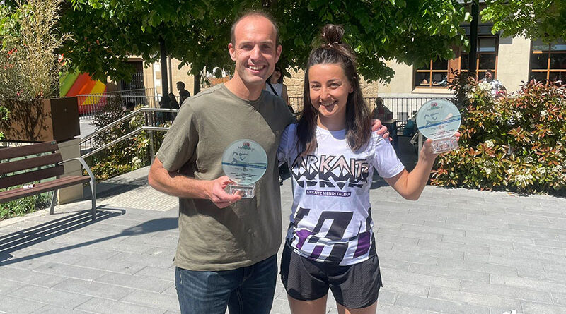 Carlos Sancho y Uxue Fernández-Andes, vencedores del 10K de la carrera solidaria de Oyón