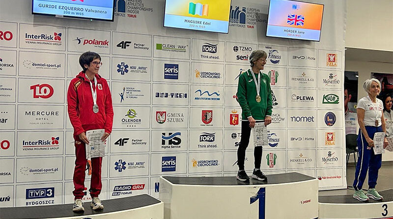 Valvanera Guridi, subcampeona de Europa de 200m W65