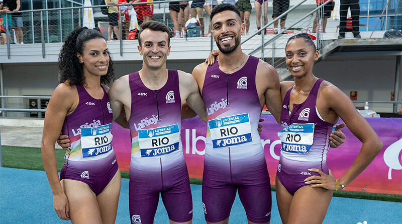 El relevo 4×400 mixto confirma el tercer récord autonómico para La Rioja en el Nacional de FFAA