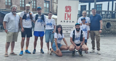 Una tormenta eléctrica obliga a suspender el reto de 113 kilómetros por la esclerosis múltiple a su paso por Luezas
