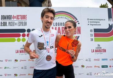 Iñaki Jiménez y Estefanía Unzu se imponen en la XII Maratón de Logroño
