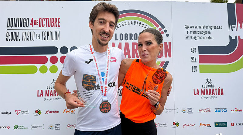 Iñaki Jiménez y Estefanía Unzu se imponen en la XII Maratón de Logroño